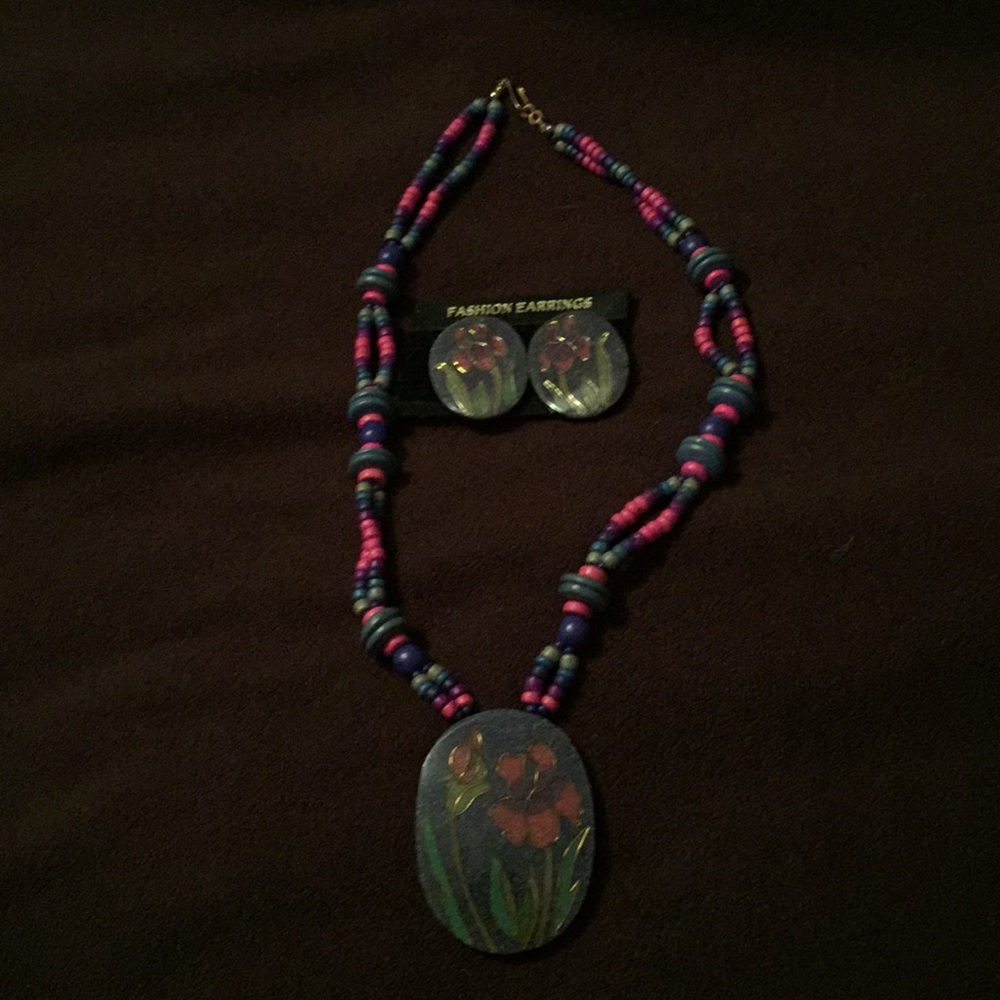 Necklace and earrings